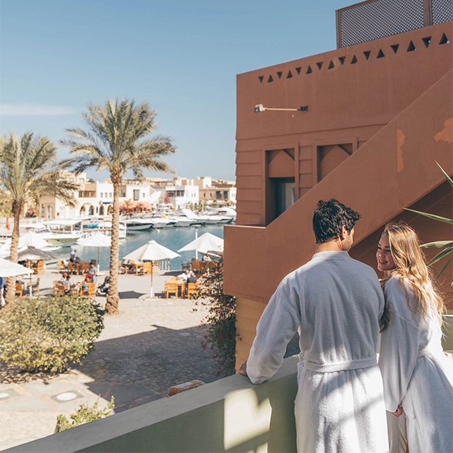 Couple enjoying Turtle's Inn's View
